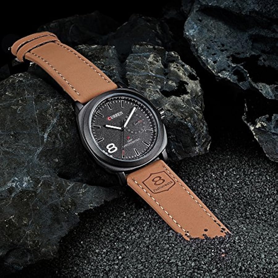[High Quality] Watches For Men Wrist Leather Strap Attractive Dial Water Resistant Watch