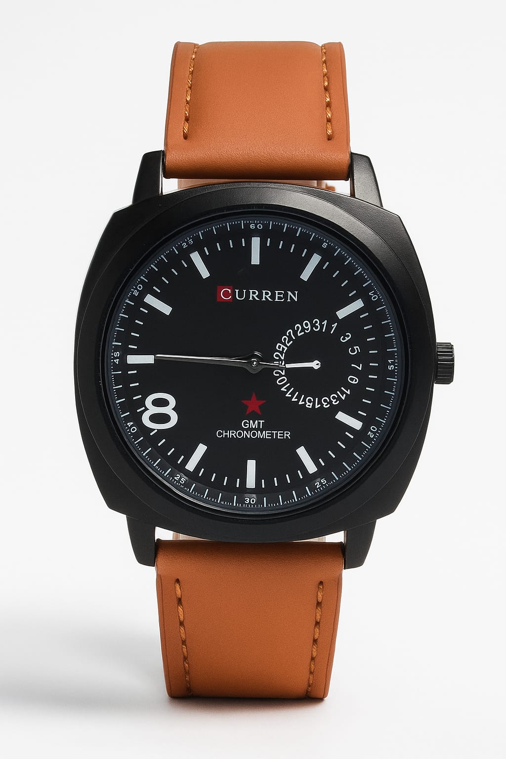 Watch For Men Attractive Dial Leather Strap Water Resistant