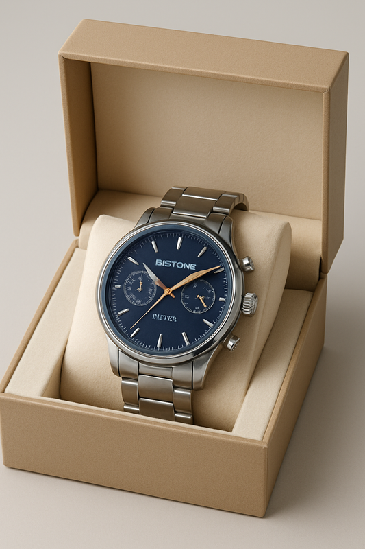 Luxury Fashion Mens Watches Silver Stainless Steel Quartz Wrist Watch Men Business Watch